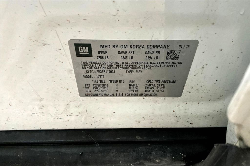 Used 2015 Chevrolet Trax LT w/ LT Sun and Sound Package image 17