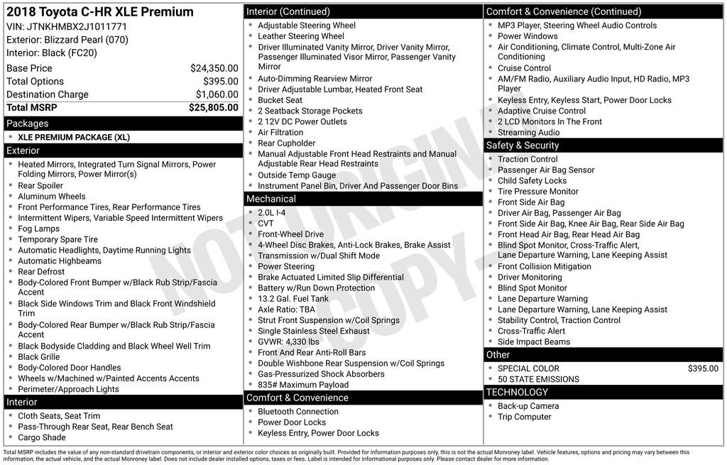 Used 2018 Toyota C-HR XLE image 33