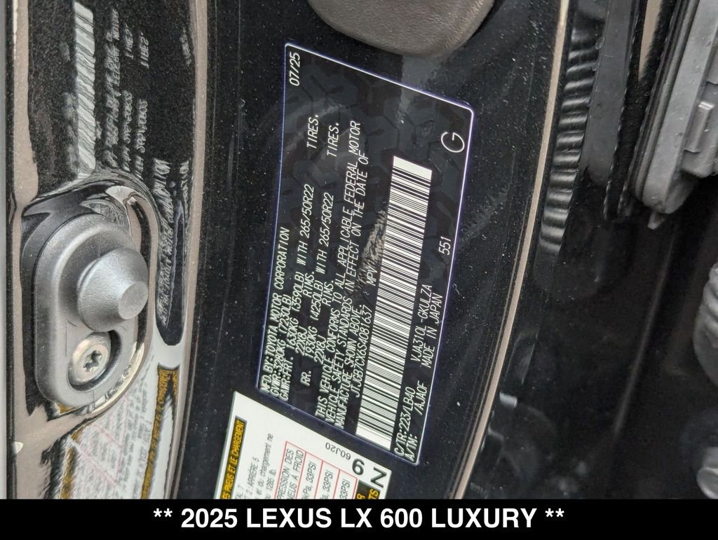 New 2025 Lexus LX 600 4WD w/ Appearance Package image 21