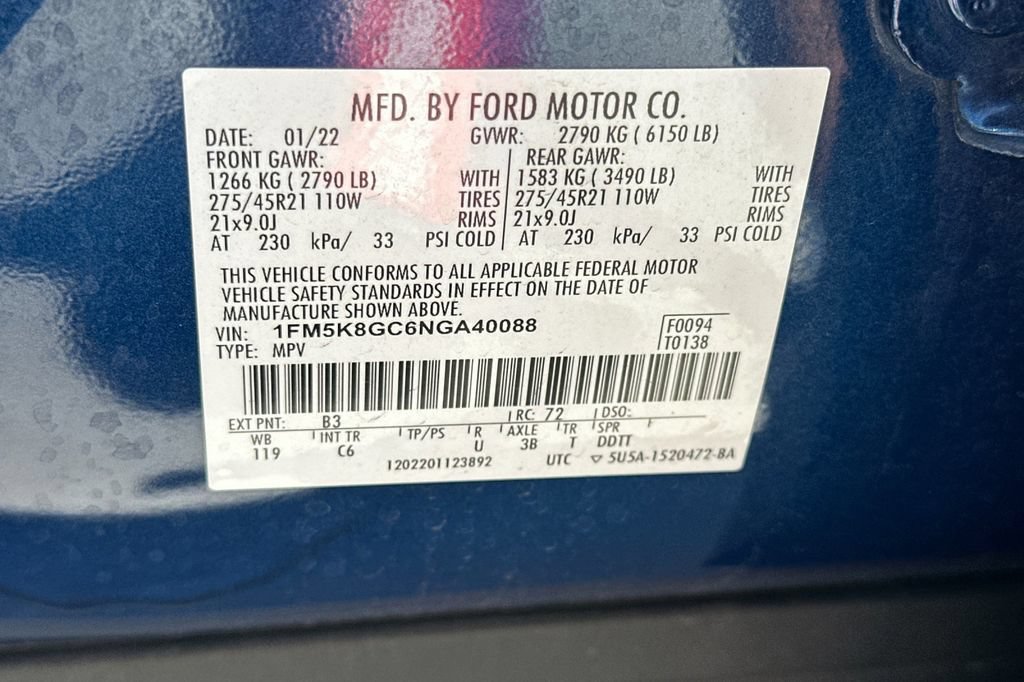 Used 2022 Ford Explorer ST w/ Equipment Group 401A AWD/4WD image 32