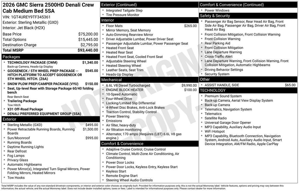New 2026 GMC Sierra 2500 Denali w/ Technology Package AWD/4WD image 4