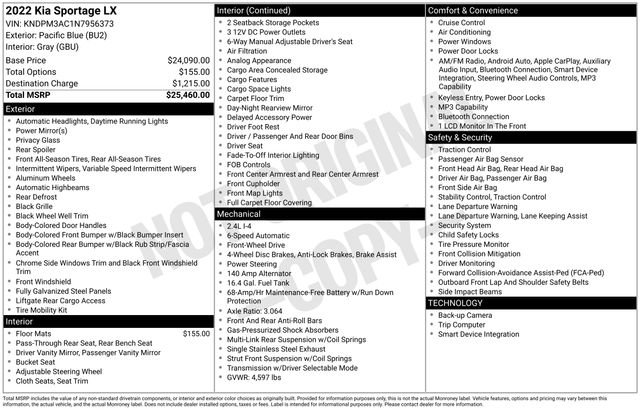 Used 2022 Kia Sportage LX FWD image 25