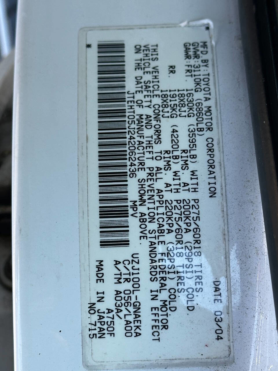 Used 2004 Toyota Land Cruiser image 13