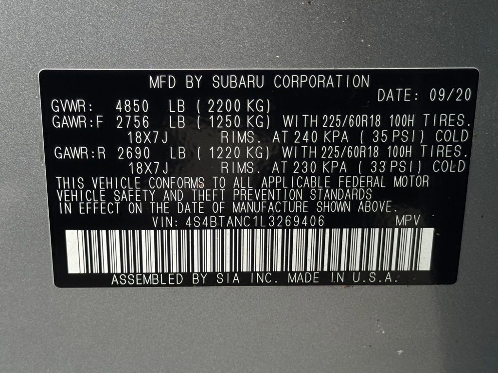 Used 2020 Subaru Outback Limited image 25