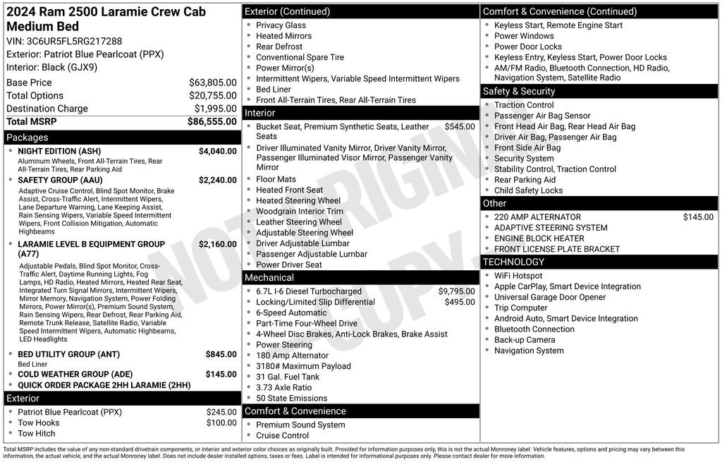 Used 2024 RAM 2500 Laramie w/ Night Edition AWD/4WD image 17