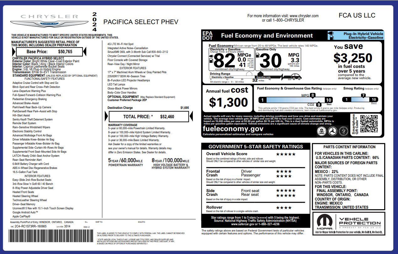 Used 2024 Chrysler Pacifica Limited FWD image 6
