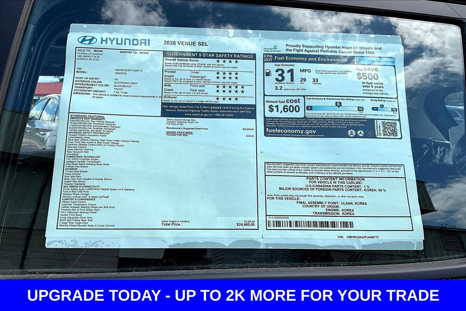 New 2026 Hyundai Venue SEL FWD image 17