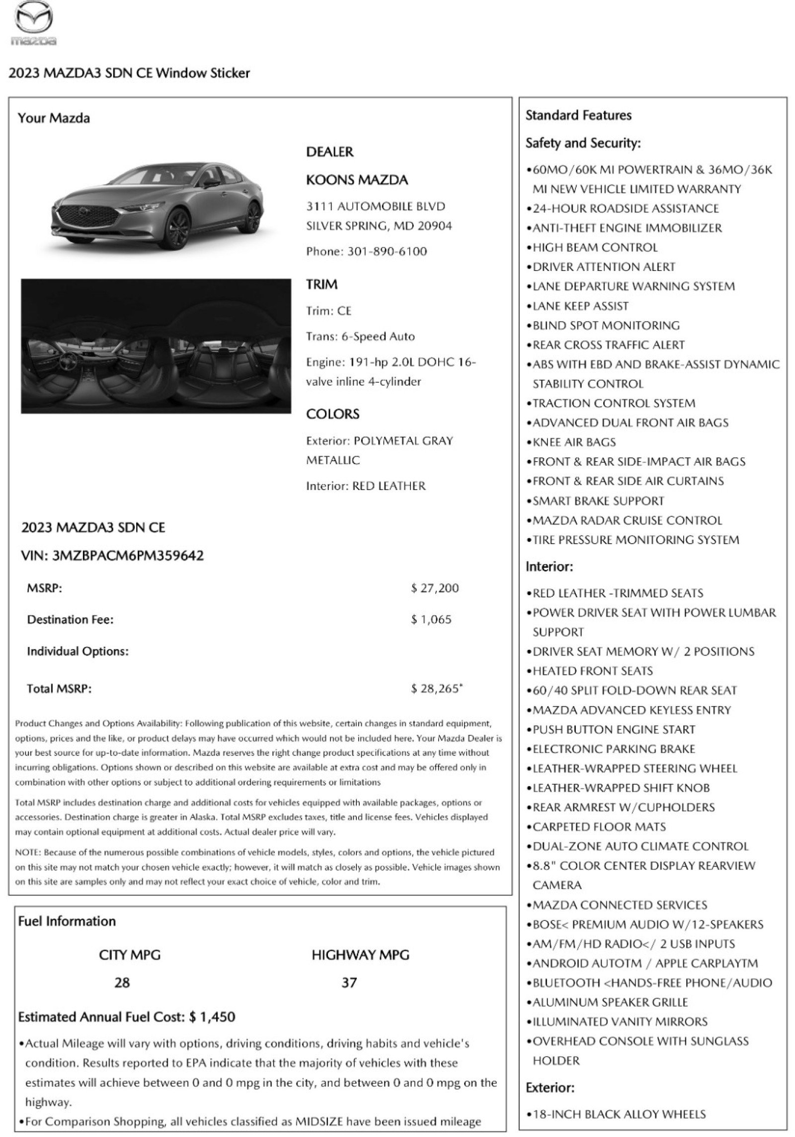 Used 2023 MAZDA MAZDA3 s image 52