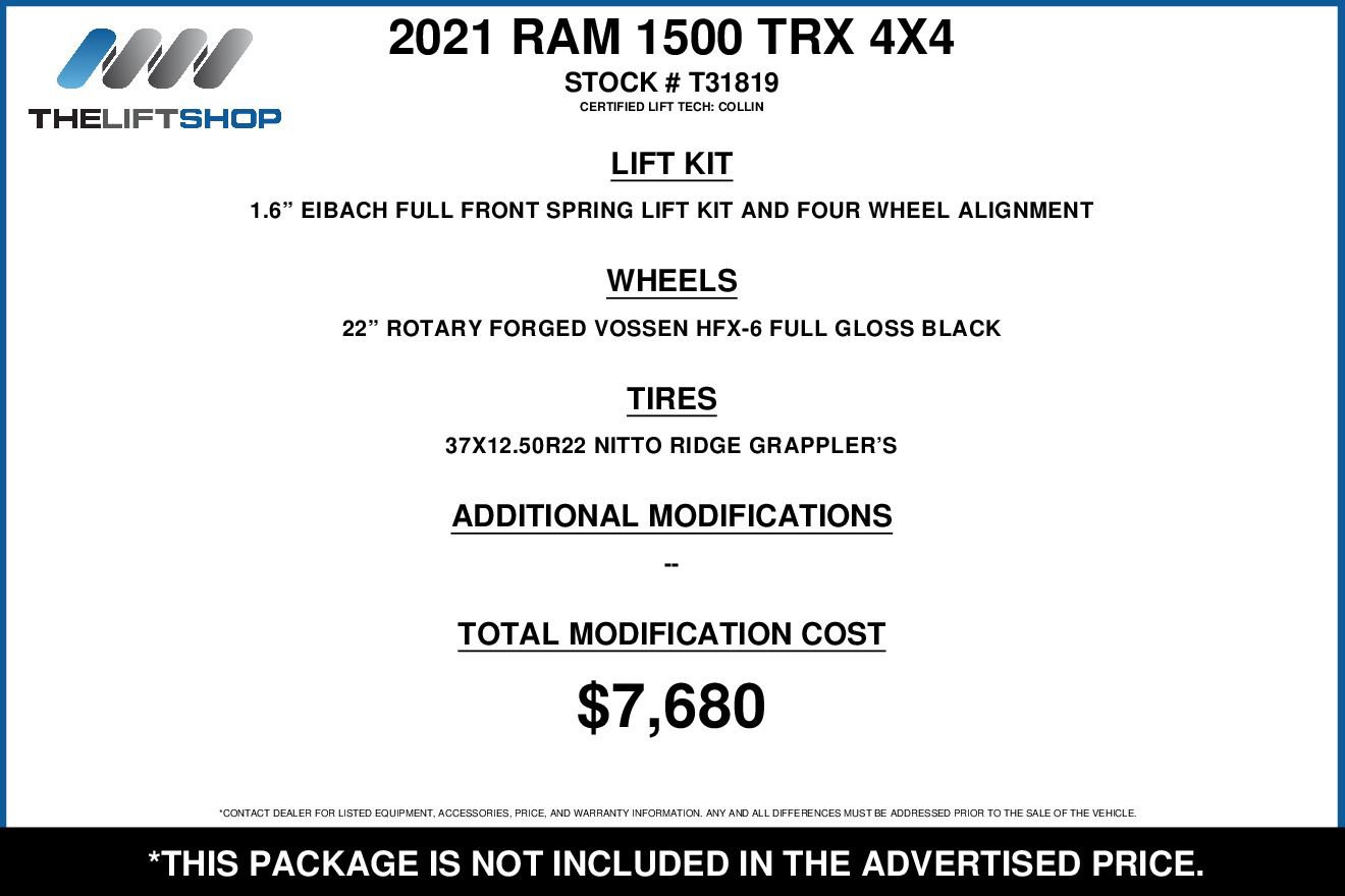 Used 2021 RAM 1500 TRX w/ TRX Lanuch Edition image 2
