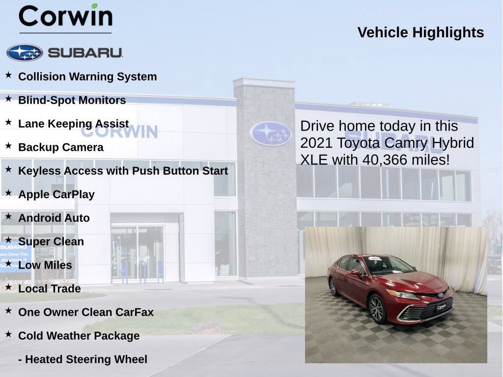 Used 2021 Toyota Camry XLE w/ Cold Weather Package FWD image 6