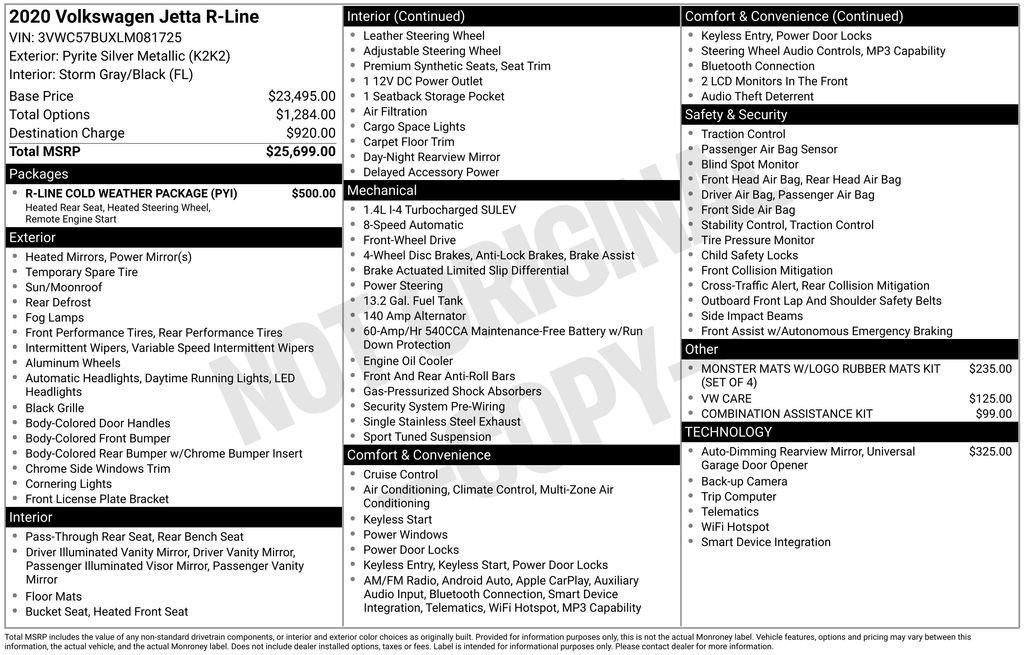 Used 2020 Volkswagen Jetta R-Line w/ R-Line Cold Weather Package image 38