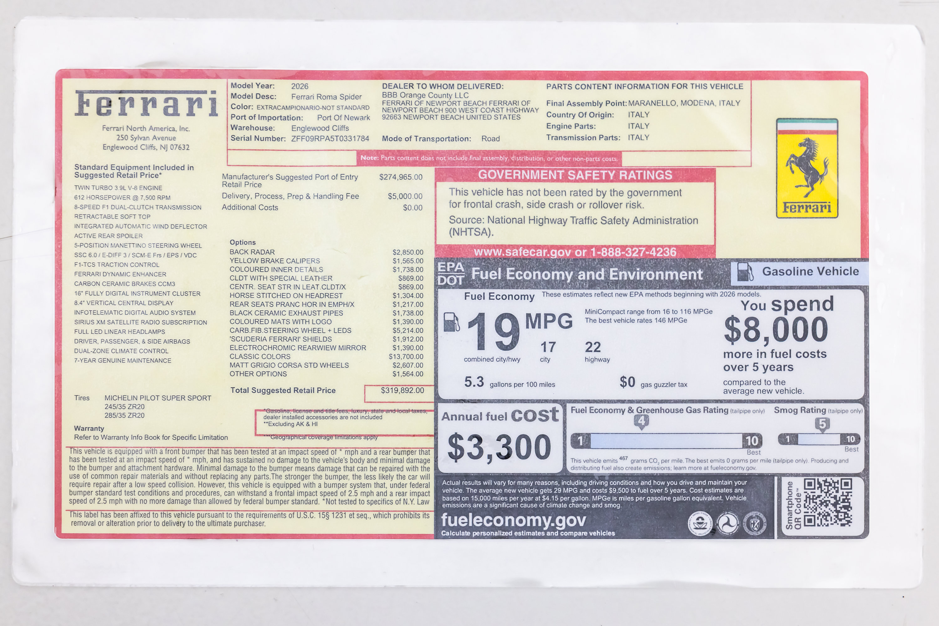 Used 2026 Ferrari Roma Spider RWD image 54