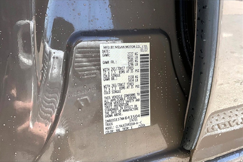 Used 2022 Nissan Frontier Pro-X w/ Technology Package image 32