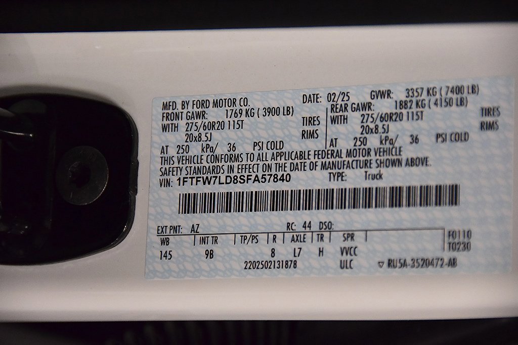 New 2025 Ford F150 Platinum w/ Equipment Group 702A High image 16