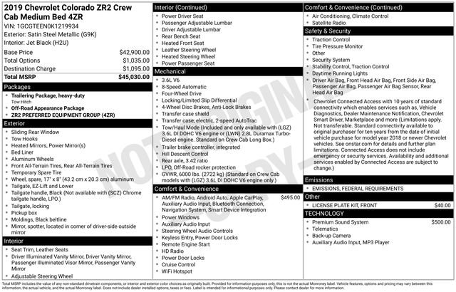 Used 2019 Chevrolet Colorado ZR2 image 6