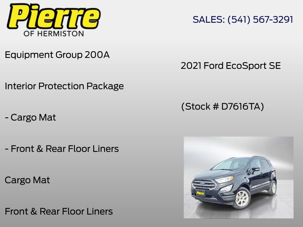 Certified 2021 Ford EcoSport SE w/ Interior Protection Package AWD/4WD image 7