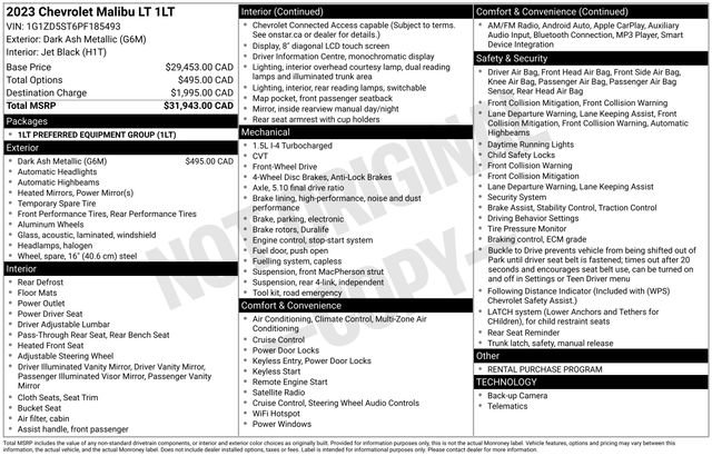 Used 2023 Chevrolet Malibu LT image 2