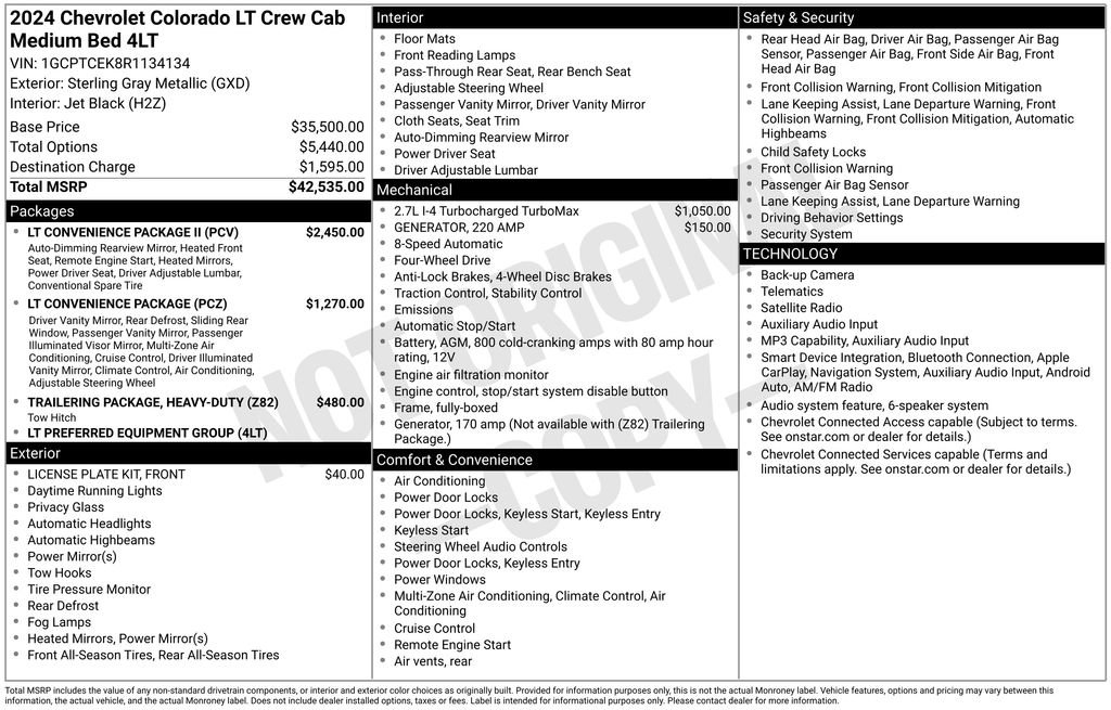 Certified 2024 Chevrolet Colorado LT w/ LT Convenience Package II AWD/4WD image 34