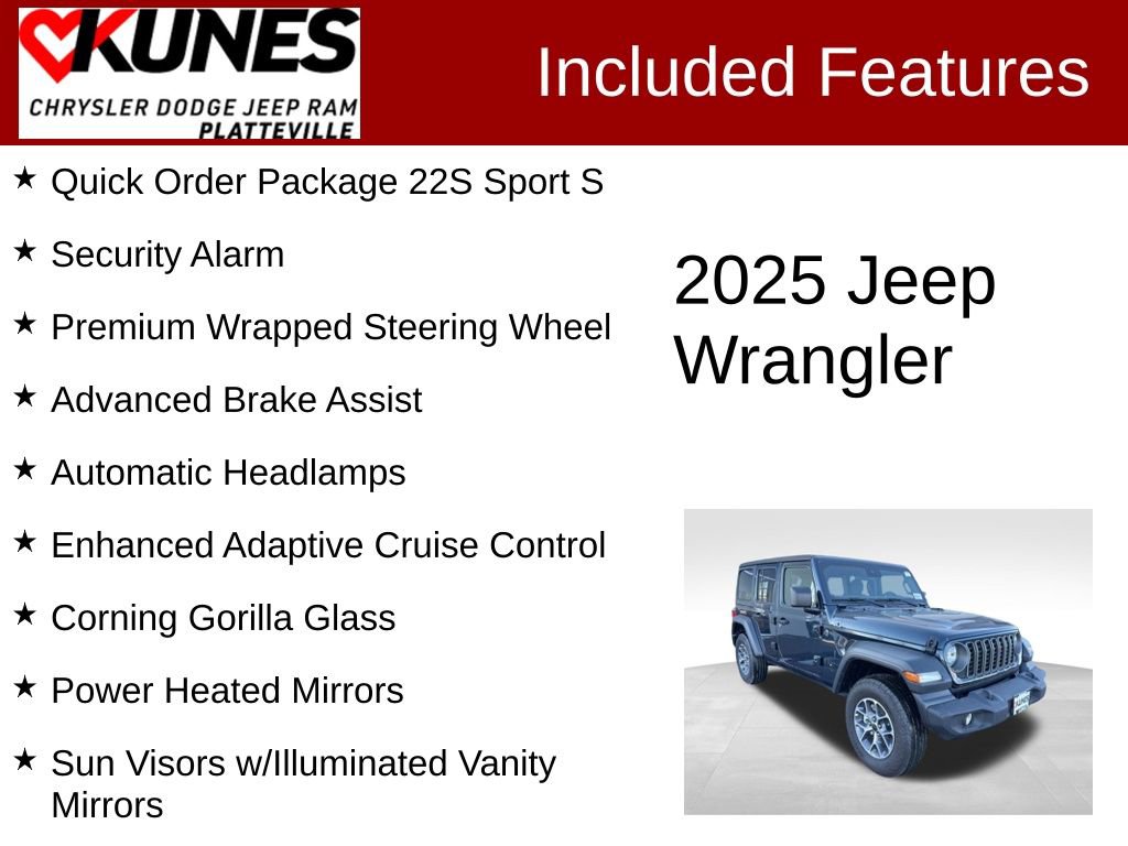 New 2025 Jeep Wrangler Sport S image 2