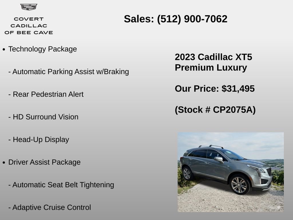 Used 2023 Cadillac XT5 Premium Luxury w/ Technology Package image 18