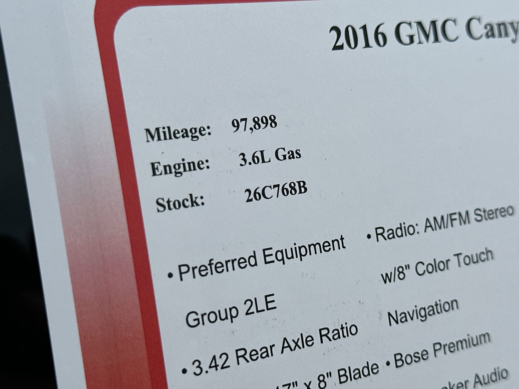 Used 2016 GMC Canyon SLE RWD image 26