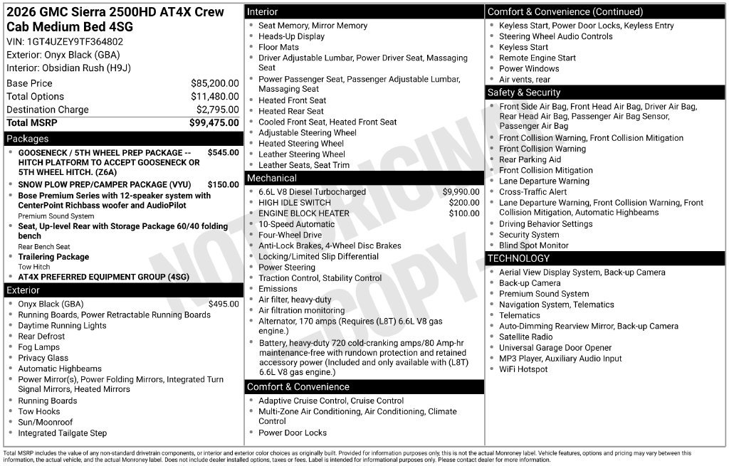New 2026 GMC Sierra 2500 AT4X AWD/4WD image 2