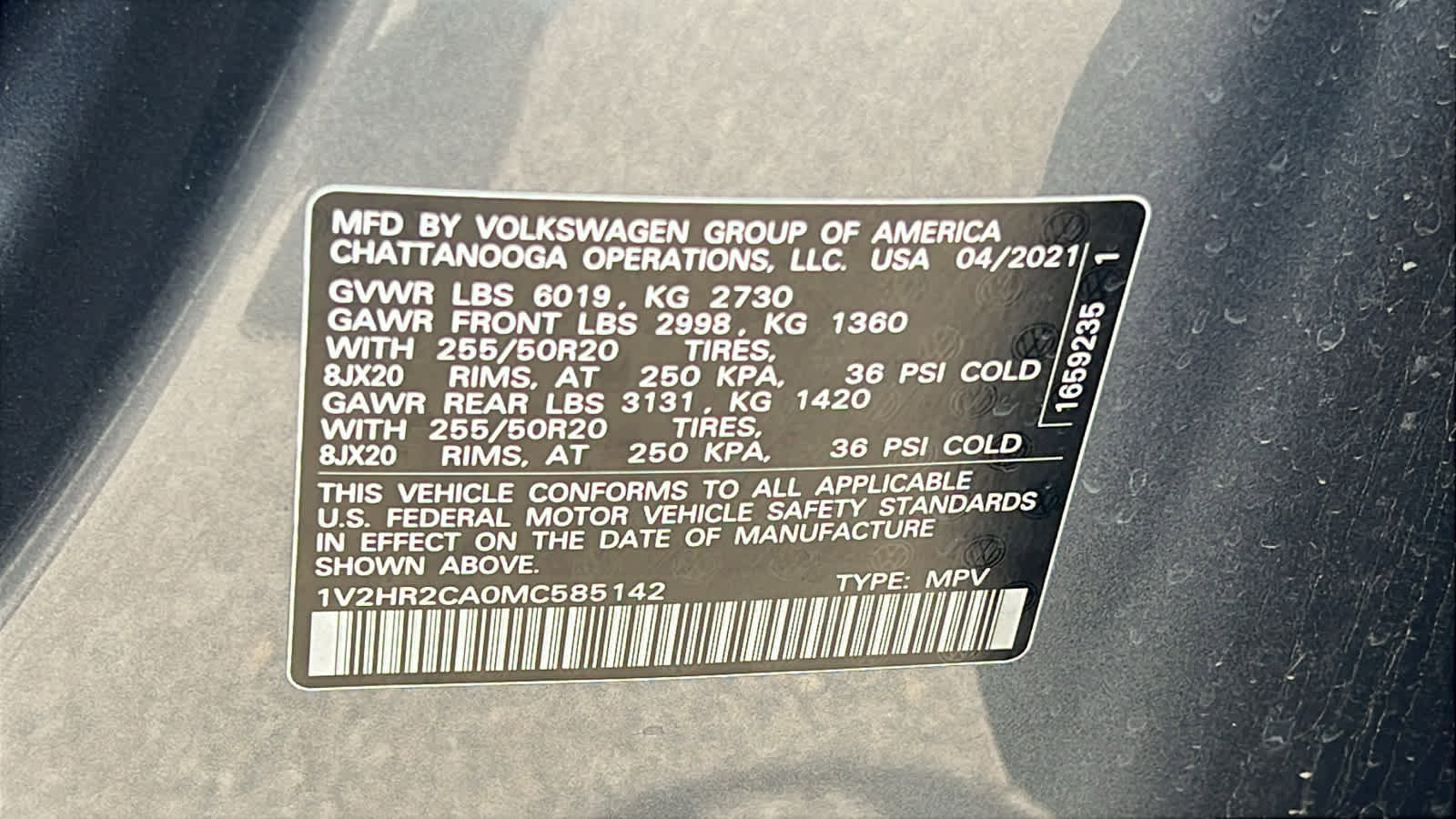 Certified 2021 Volkswagen Atlas SE image 30