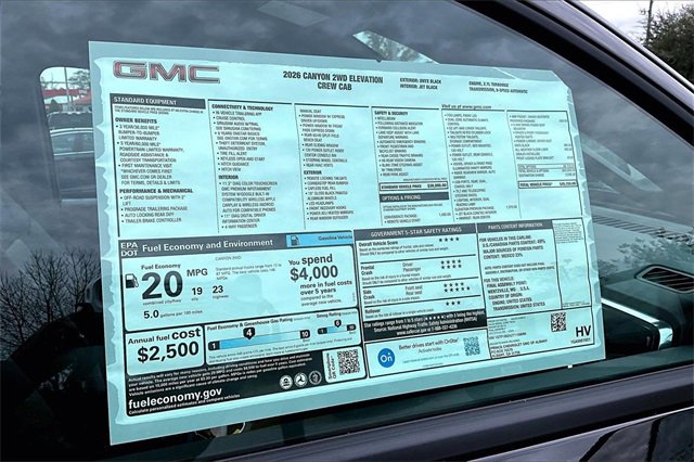 New 2026 GMC Canyon Elevation w/ Convenience Package image 14