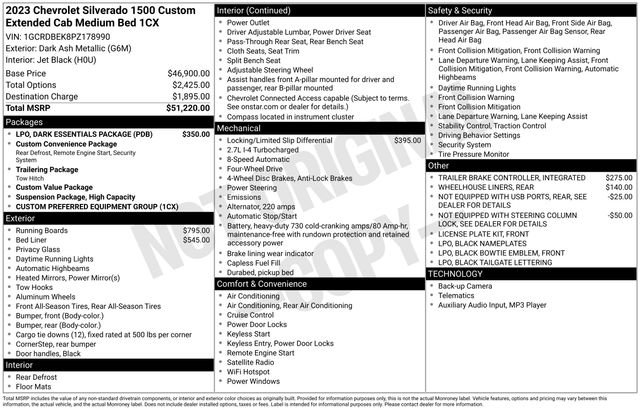 Certified 2023 Chevrolet Silverado 1500 Custom w/ LPO, Dark Essentials Package image 35