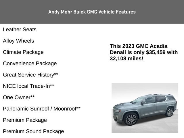 Used 2023 GMC Acadia Denali w/ Denali Ultimate Package AWD/4WD image 8
