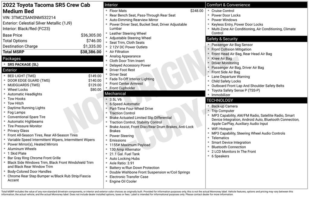 Certified 2022 Toyota Tacoma SR5 AWD/4WD image 27