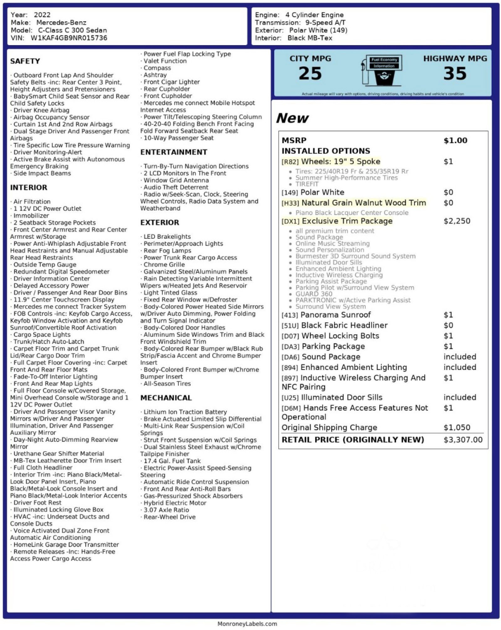 Used 2022 Mercedes-Benz C 300 Sedan w/ Exclusive Trim Package image 54