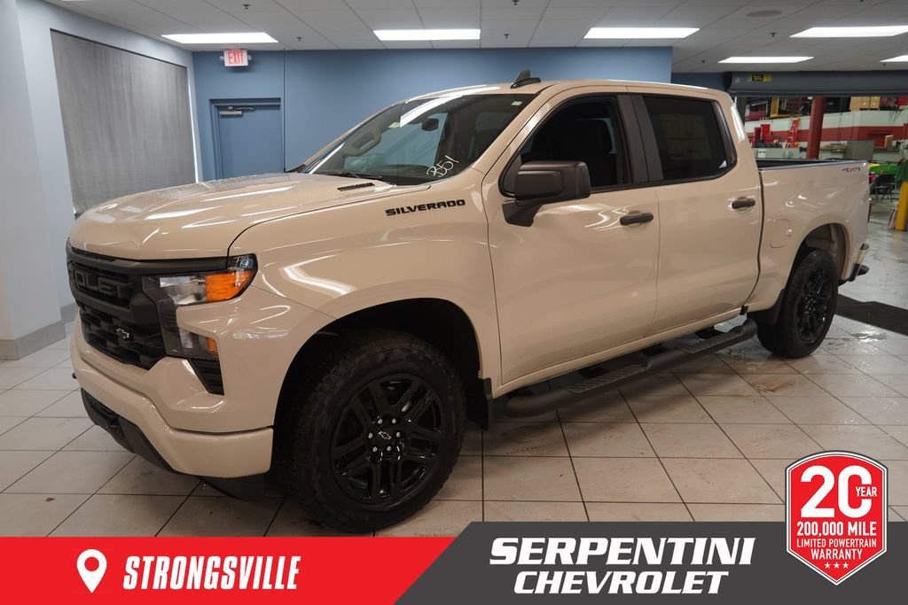 New 2026 Chevrolet Silverado 1500 Custom w/ Turbomax Blackout Package AWD/4WD image 1