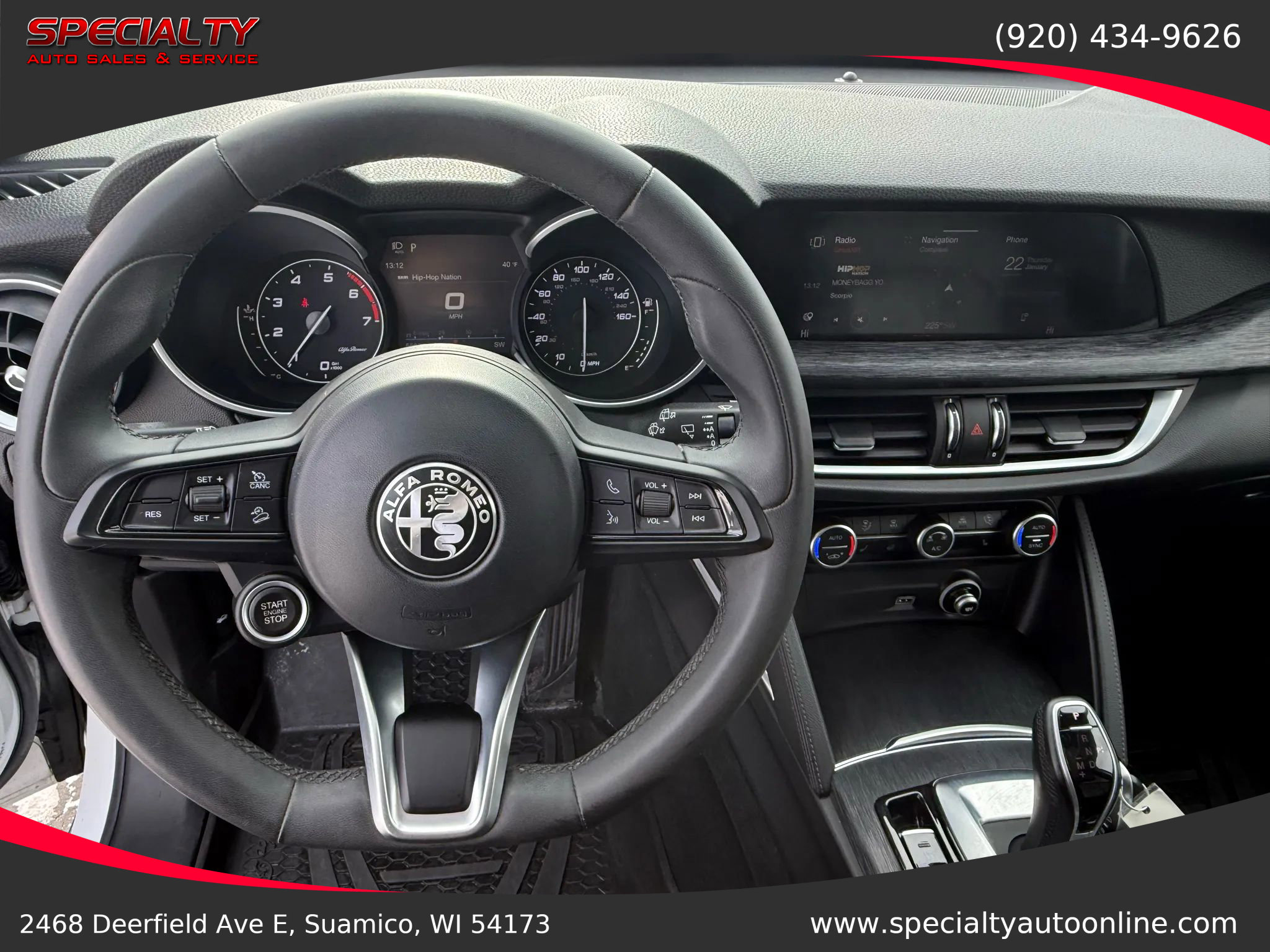 Used 2020 Alfa Romeo Stelvio Sport Utility 4D w/ Cold Weather Package image 13