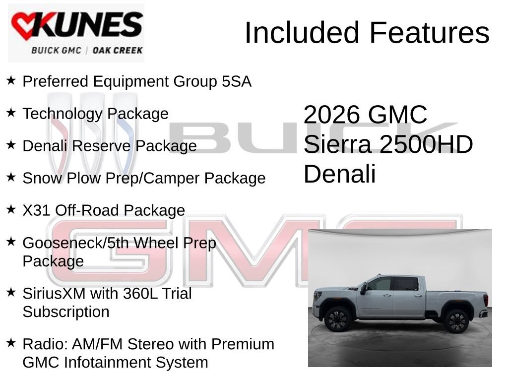 New 2026 GMC Sierra 2500 Denali w/ Denali Reserve Package AWD/4WD image 2