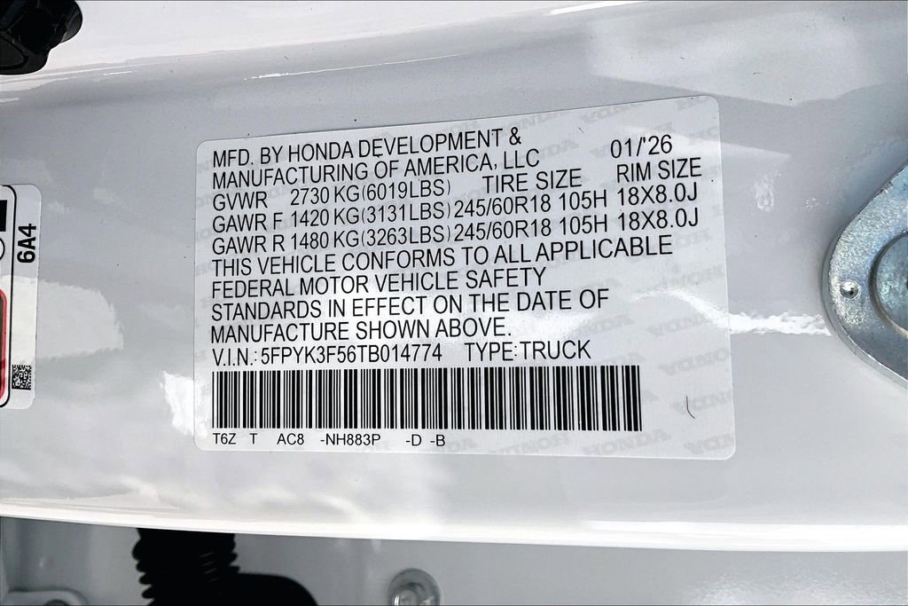 New 2026 Honda Ridgeline RTL image 8