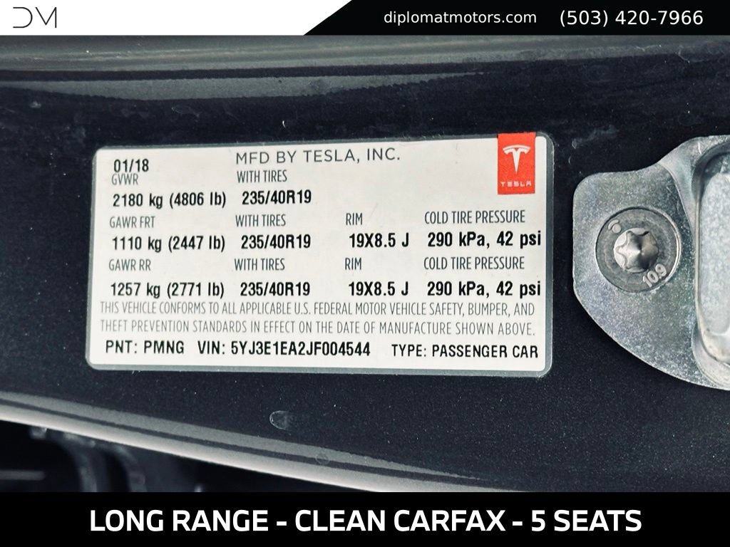 Used 2018 Tesla Model 3 Long Range RWD image 43