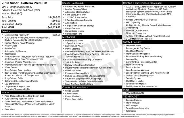 Used 2023 Subaru Solterra AWD image 4