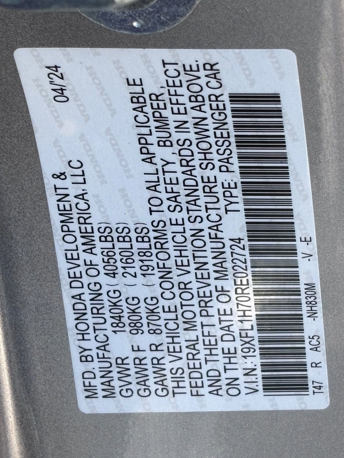 Certified 2024 Honda Civic EX-L image 33