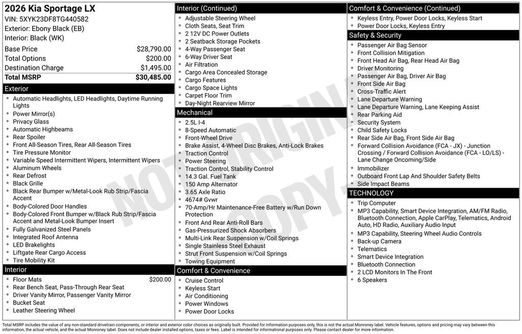 New 2026 Kia Sportage LX FWD image 6