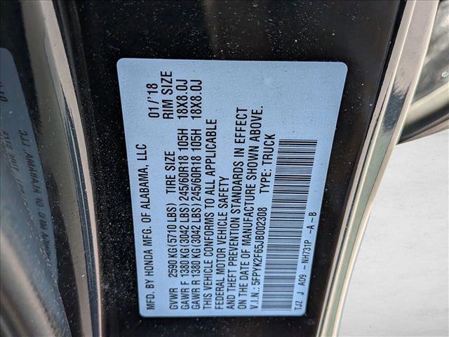Used 2018 Honda Ridgeline RTL-T image 15