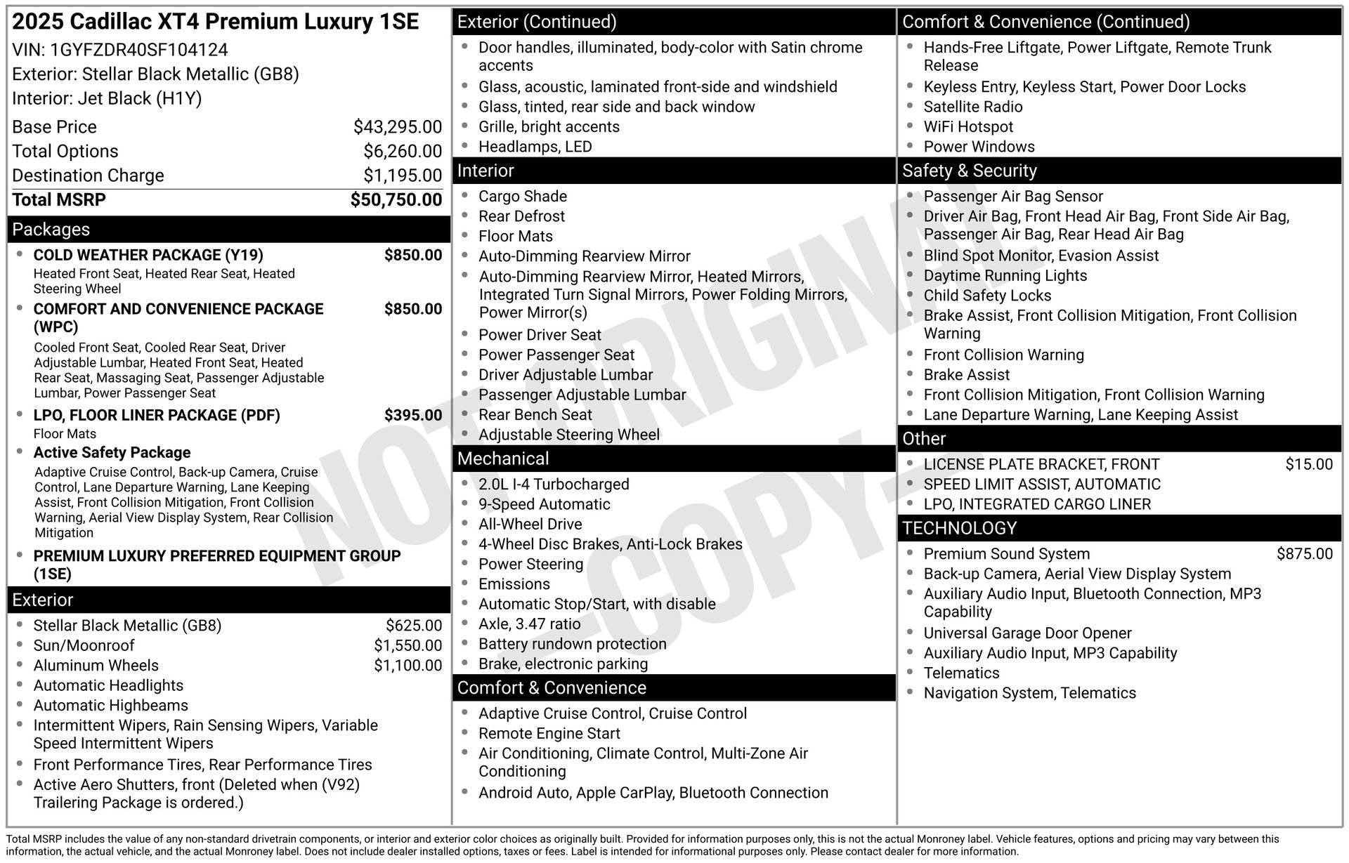 Certified 2025 Cadillac XT4 Premium Luxury AWD/4WD image 45