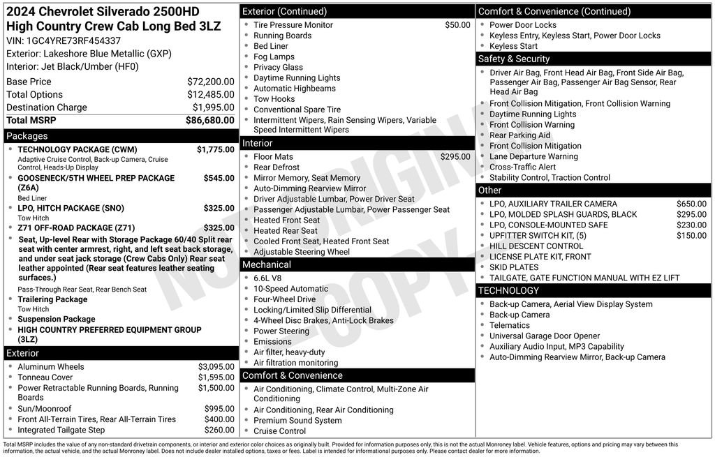 Certified 2024 Chevrolet Silverado 2500 High Country w/ Technology Package AWD/4WD image 7
