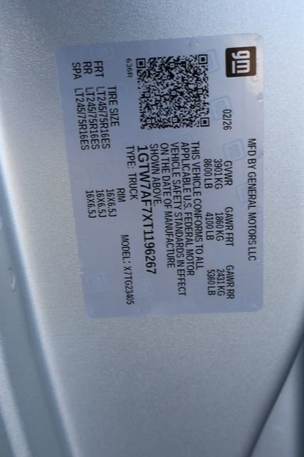 New 2026 GMC Savana 2500 Work Van image 23