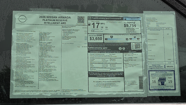 New 2026 Nissan Armada Platinum Reserve AWD/4WD image 29
