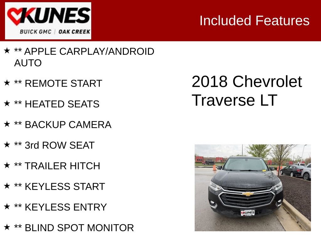 Used 2018 Chevrolet Traverse LT AWD/4WD image 2