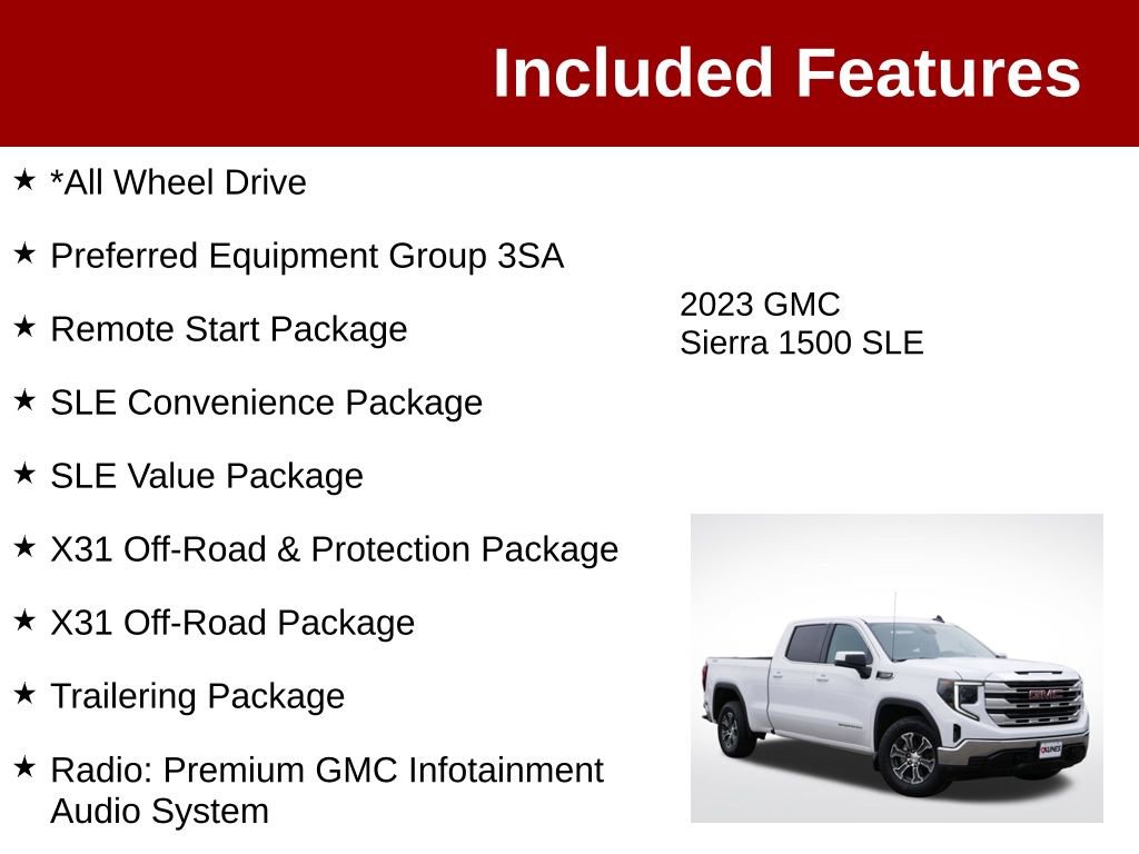 Used 2023 GMC Sierra 1500 SLE AWD/4WD image 3