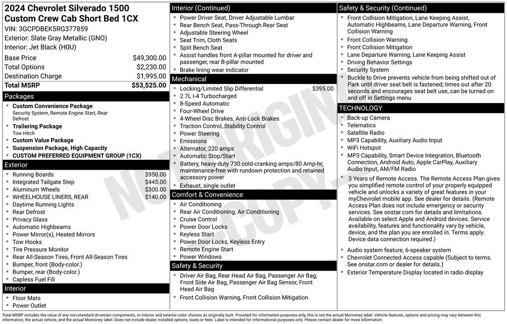 Used 2024 Chevrolet Silverado 1500 Custom AWD/4WD image 24