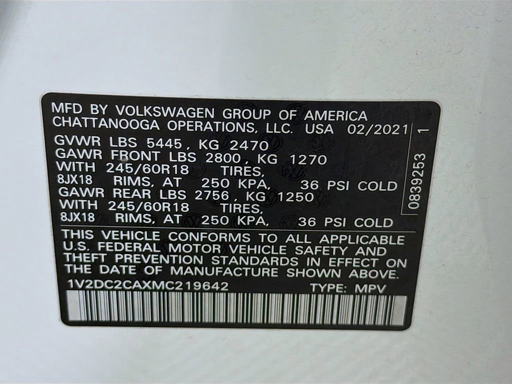 Used 2021 Volkswagen Atlas Cross Sport SE image 33