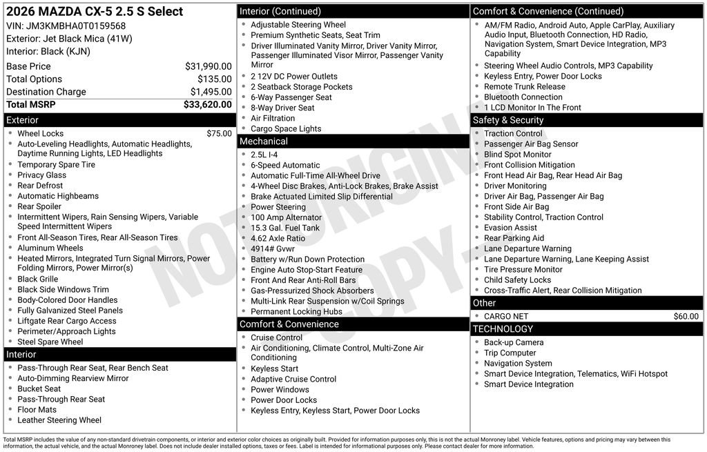 New 2026 MAZDA CX-5 Select AWD/4WD image 32